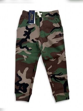 Polo by Ralph Lauren Kids Camo Sweatpants in Green & Brown